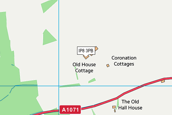 IP8 3PB map - OS VectorMap District (Ordnance Survey)