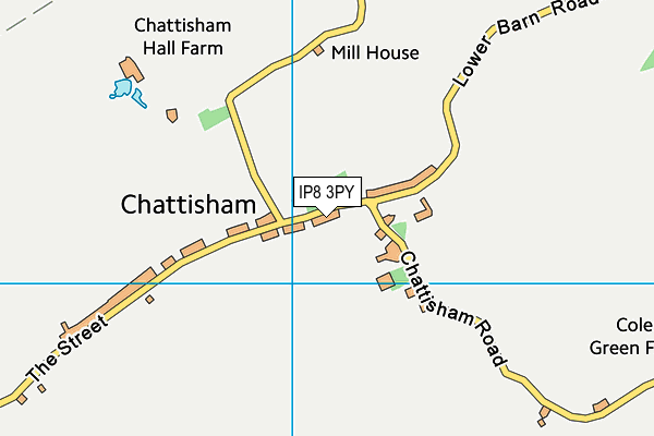 IP8 3PY map - OS VectorMap District (Ordnance Survey)