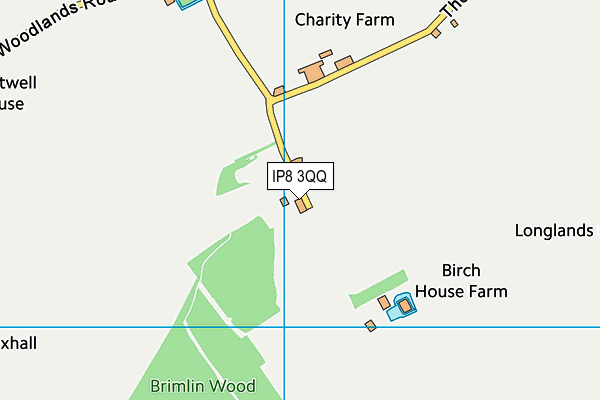 IP8 3QQ map - OS VectorMap District (Ordnance Survey)