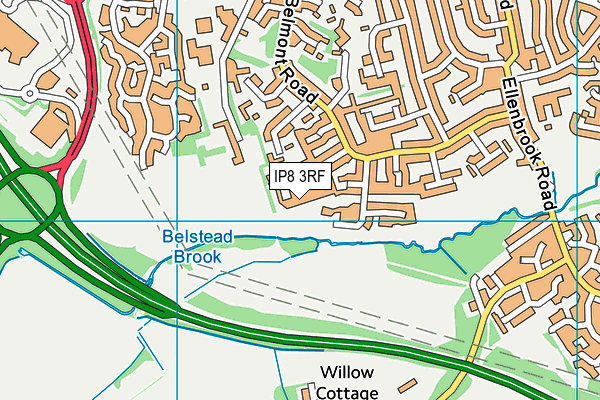 IP8 3RF map - OS VectorMap District (Ordnance Survey)