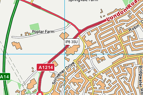 One Sixth Form College map (IP8 3SU) - OS VectorMap District (Ordnance Survey)