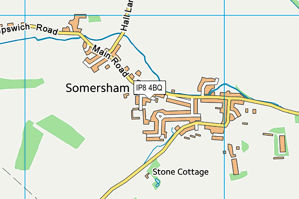 IP8 4BQ map - OS VectorMap District (Ordnance Survey)