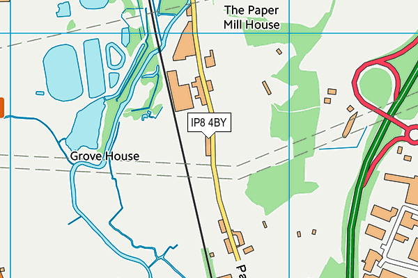 IP8 4BY map - OS VectorMap District (Ordnance Survey)