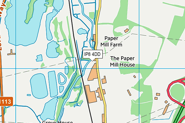 IP8 4DD map - OS VectorMap District (Ordnance Survey)