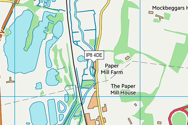 IP8 4DE map - OS VectorMap District (Ordnance Survey)