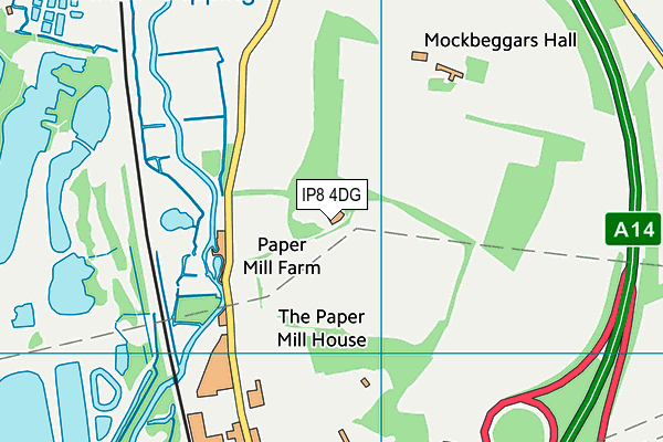 IP8 4DG map - OS VectorMap District (Ordnance Survey)