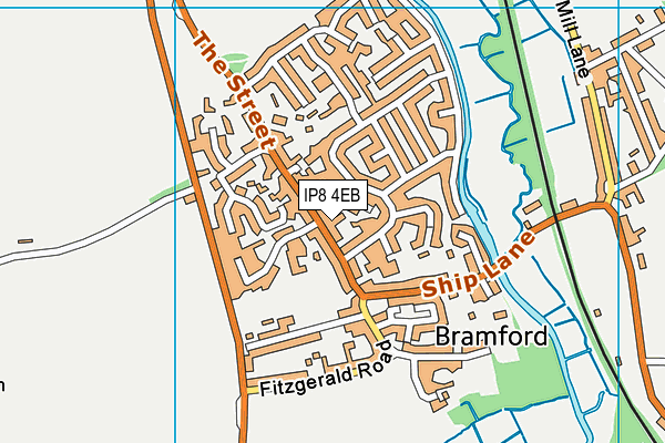 IP8 4EB map - OS VectorMap District (Ordnance Survey)