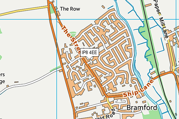 IP8 4EE map - OS VectorMap District (Ordnance Survey)