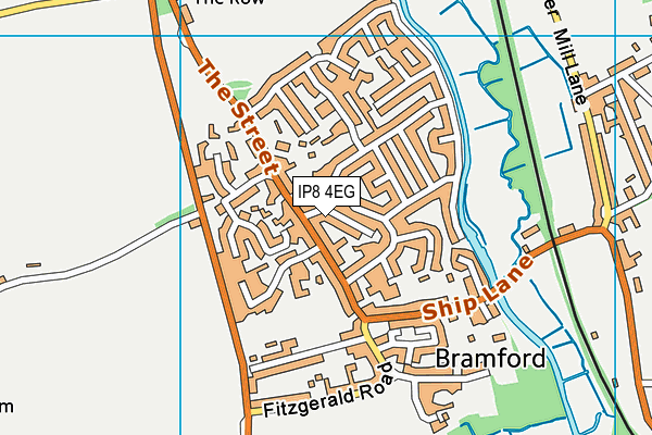 IP8 4EG map - OS VectorMap District (Ordnance Survey)
