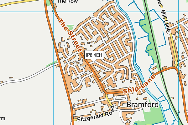 IP8 4EH map - OS VectorMap District (Ordnance Survey)