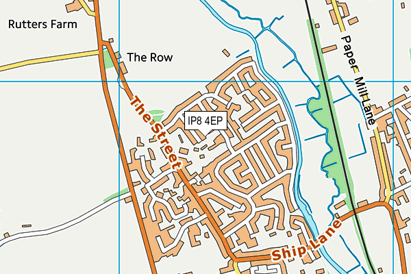 IP8 4EP map - OS VectorMap District (Ordnance Survey)