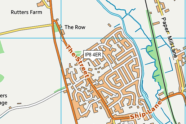 IP8 4ER map - OS VectorMap District (Ordnance Survey)