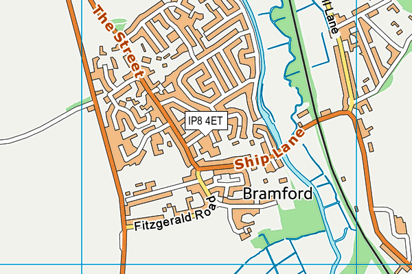 IP8 4ET map - OS VectorMap District (Ordnance Survey)