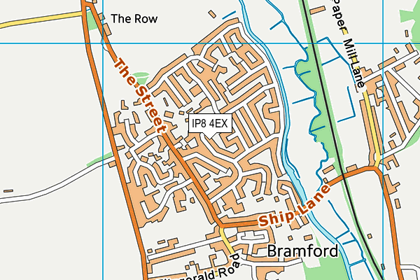 IP8 4EX map - OS VectorMap District (Ordnance Survey)