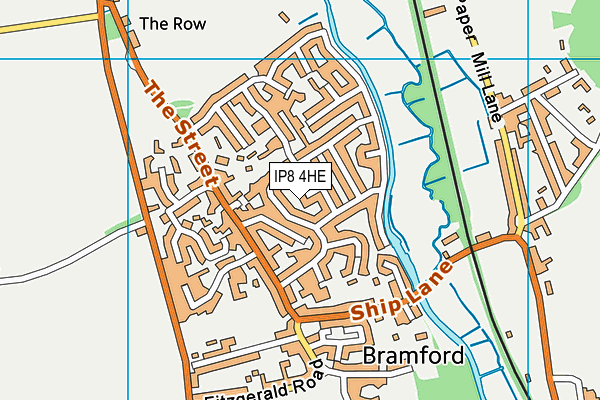 IP8 4HE map - OS VectorMap District (Ordnance Survey)