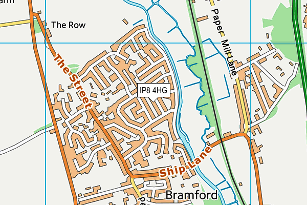 IP8 4HG map - OS VectorMap District (Ordnance Survey)