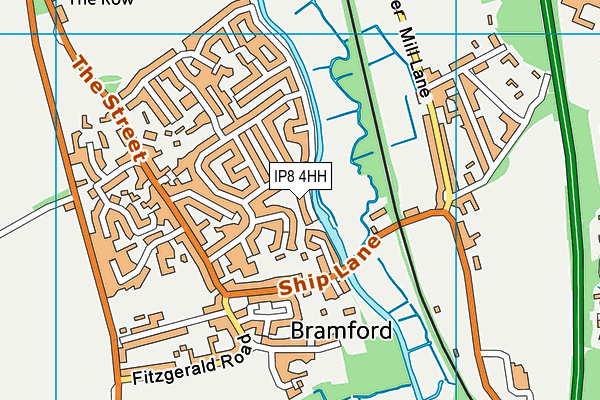 IP8 4HH map - OS VectorMap District (Ordnance Survey)