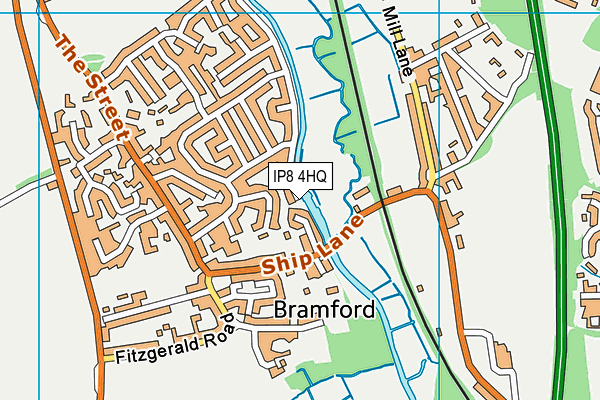 IP8 4HQ map - OS VectorMap District (Ordnance Survey)