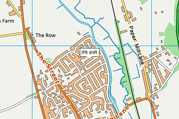 IP8 4HR map - OS VectorMap District (Ordnance Survey)