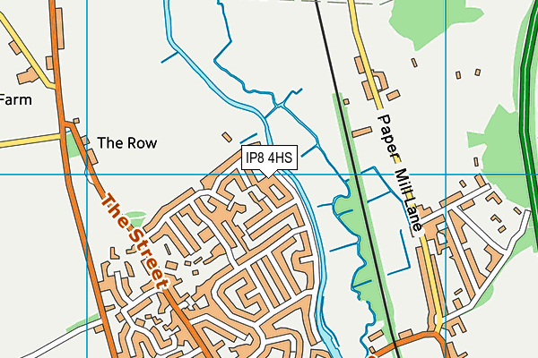 IP8 4HS map - OS VectorMap District (Ordnance Survey)