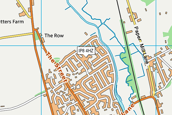 IP8 4HZ map - OS VectorMap District (Ordnance Survey)