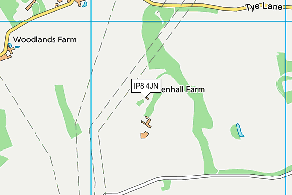 IP8 4JN map - OS VectorMap District (Ordnance Survey)