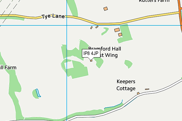 IP8 4JP map - OS VectorMap District (Ordnance Survey)