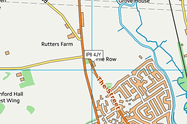 IP8 4JY map - OS VectorMap District (Ordnance Survey)