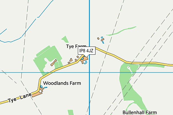 IP8 4JZ map - OS VectorMap District (Ordnance Survey)