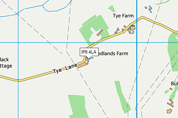 IP8 4LA map - OS VectorMap District (Ordnance Survey)