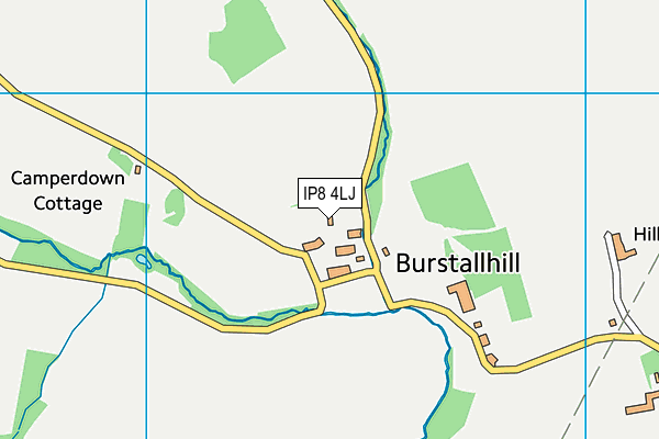 IP8 4LJ map - OS VectorMap District (Ordnance Survey)