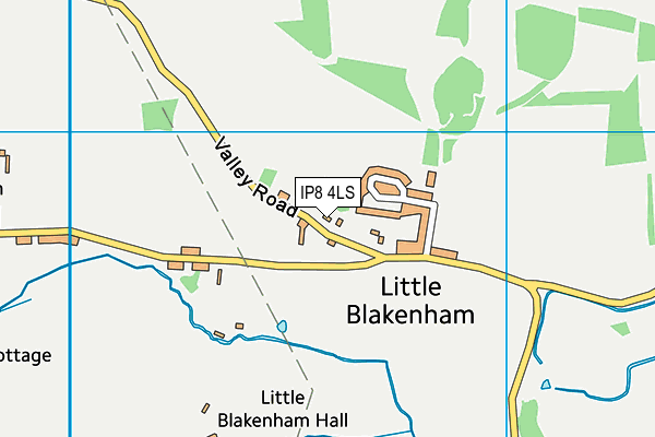 IP8 4LS map - OS VectorMap District (Ordnance Survey)