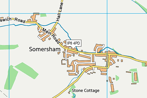 Somersham Playing Field map (IP8 4PD) - OS VectorMap District (Ordnance Survey)