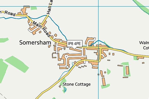 IP8 4PE map - OS VectorMap District (Ordnance Survey)