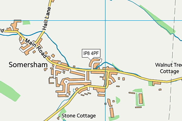 IP8 4PF map - OS VectorMap District (Ordnance Survey)