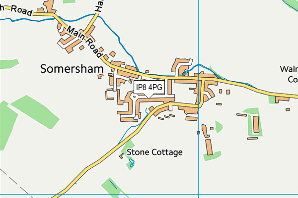 IP8 4PG map - OS VectorMap District (Ordnance Survey)