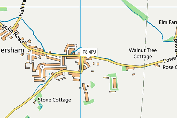 IP8 4PJ map - OS VectorMap District (Ordnance Survey)