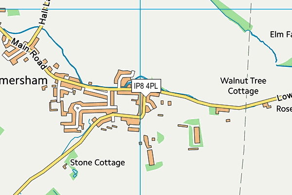 IP8 4PL map - OS VectorMap District (Ordnance Survey)