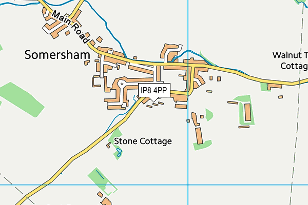 IP8 4PP map - OS VectorMap District (Ordnance Survey)