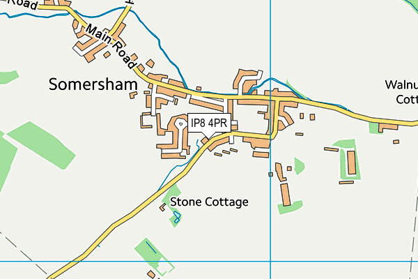 IP8 4PR map - OS VectorMap District (Ordnance Survey)