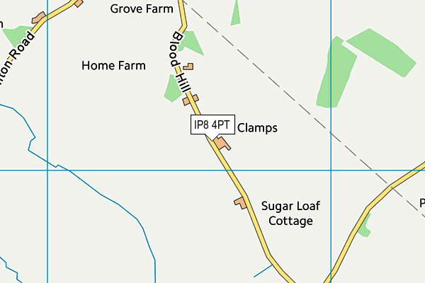 IP8 4PT map - OS VectorMap District (Ordnance Survey)