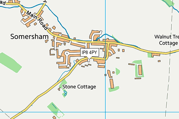 IP8 4PY map - OS VectorMap District (Ordnance Survey)