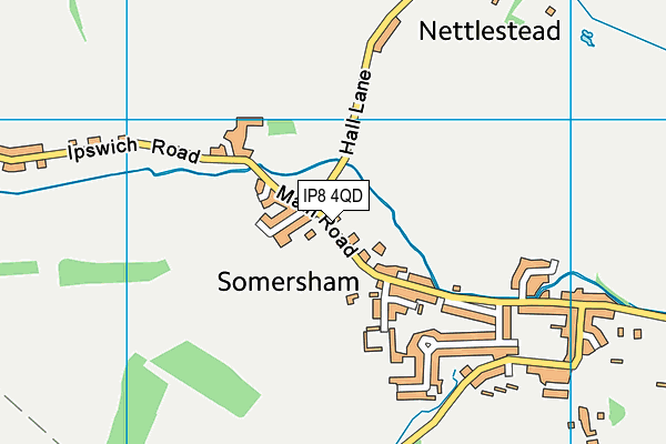 IP8 4QD map - OS VectorMap District (Ordnance Survey)