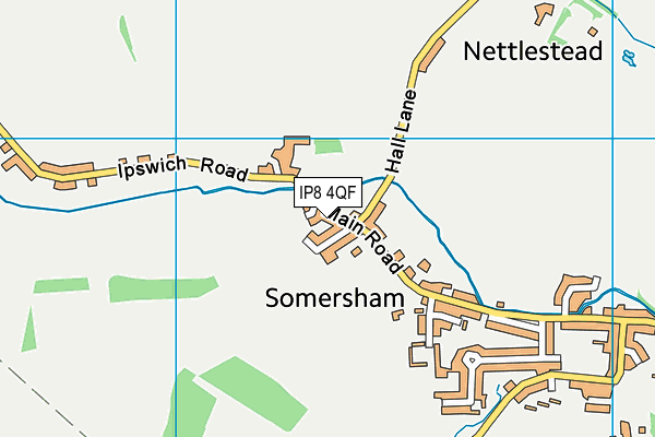 IP8 4QF map - OS VectorMap District (Ordnance Survey)