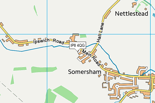 IP8 4QG map - OS VectorMap District (Ordnance Survey)