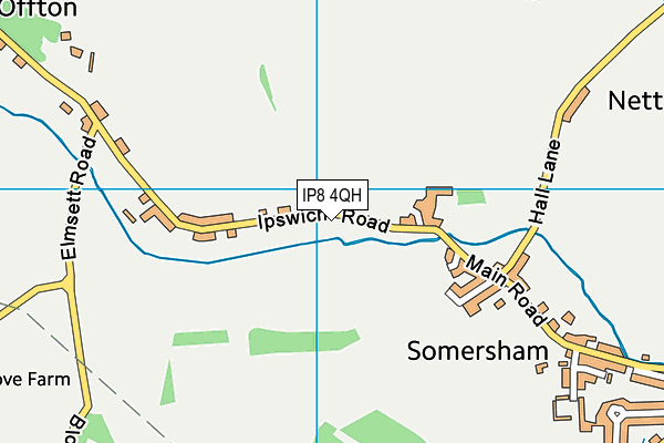 IP8 4QH map - OS VectorMap District (Ordnance Survey)