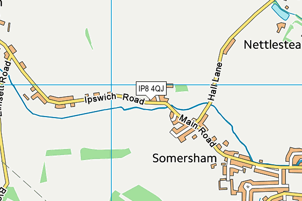 IP8 4QJ map - OS VectorMap District (Ordnance Survey)