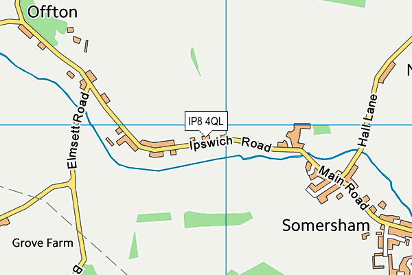 IP8 4QL map - OS VectorMap District (Ordnance Survey)