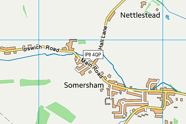 IP8 4QP map - OS VectorMap District (Ordnance Survey)