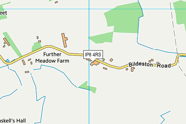 IP8 4RS map - OS VectorMap District (Ordnance Survey)